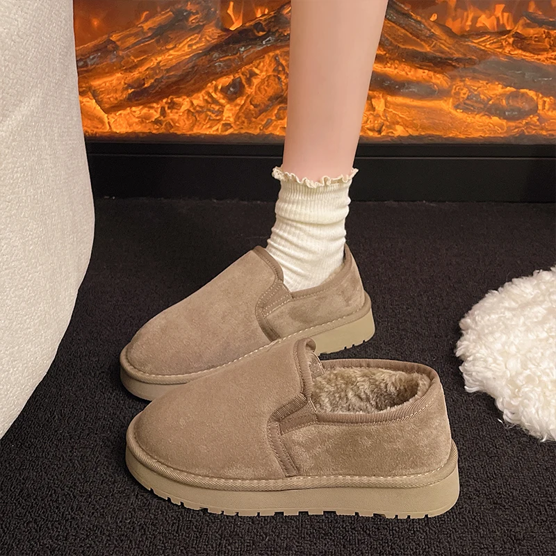 

Зимние зимние сапоги для пар, женские ор Cotton oes Plu Bread Sle, повседневные кроссовки с низким вырезом, удобная резиновая подошва