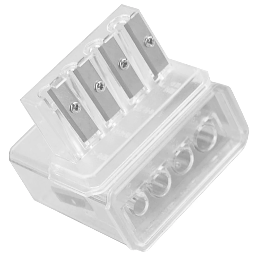 

Pencil Sharpener 4 Hole Planer White Single Kids Metal Classroom Mini Child Easy Operate Time Saving Sturdy Reliable Bright