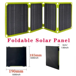 21W 40W Portable Folding ETFE Solar Panel 5V 9V 12V USB Fast Battery Charger for Mobile Phone Travel Outdoor Camping PV Plate