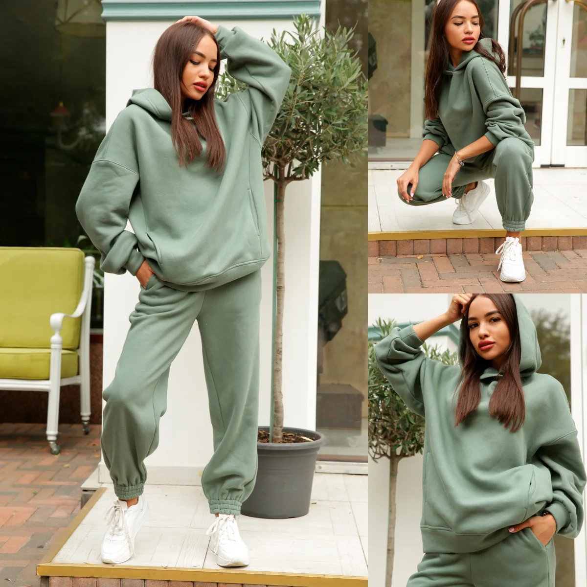 2026 Women Hoodies Sports Tops Pants Tracksuit Sweatshirt Sweat Suit Jogging Set Long Sleeve Hoodie Sport Pants Lady Suit