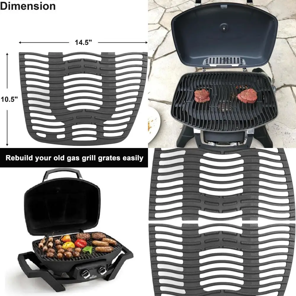 

Napoleon Gas Grill TravelQ 285 Series Cast Iron Grates, Non-Stick, 2-Piece Set
