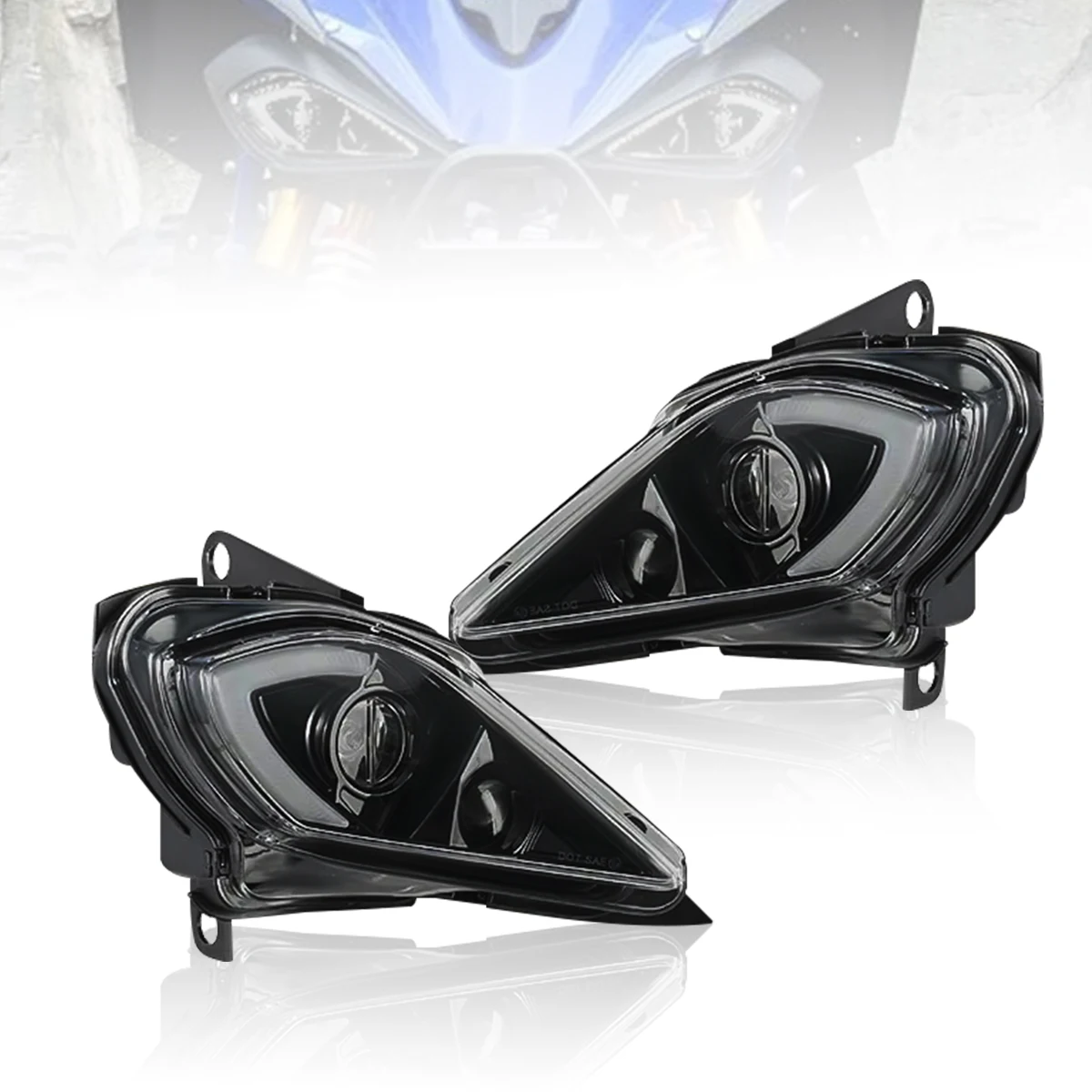 ATV H4 LED Headlight for Yamaha Raptor 700R 250 350 Headlamp YFZ450R Wolverine 450 2006-2023 DRL Front Lamp Turn Signal Light