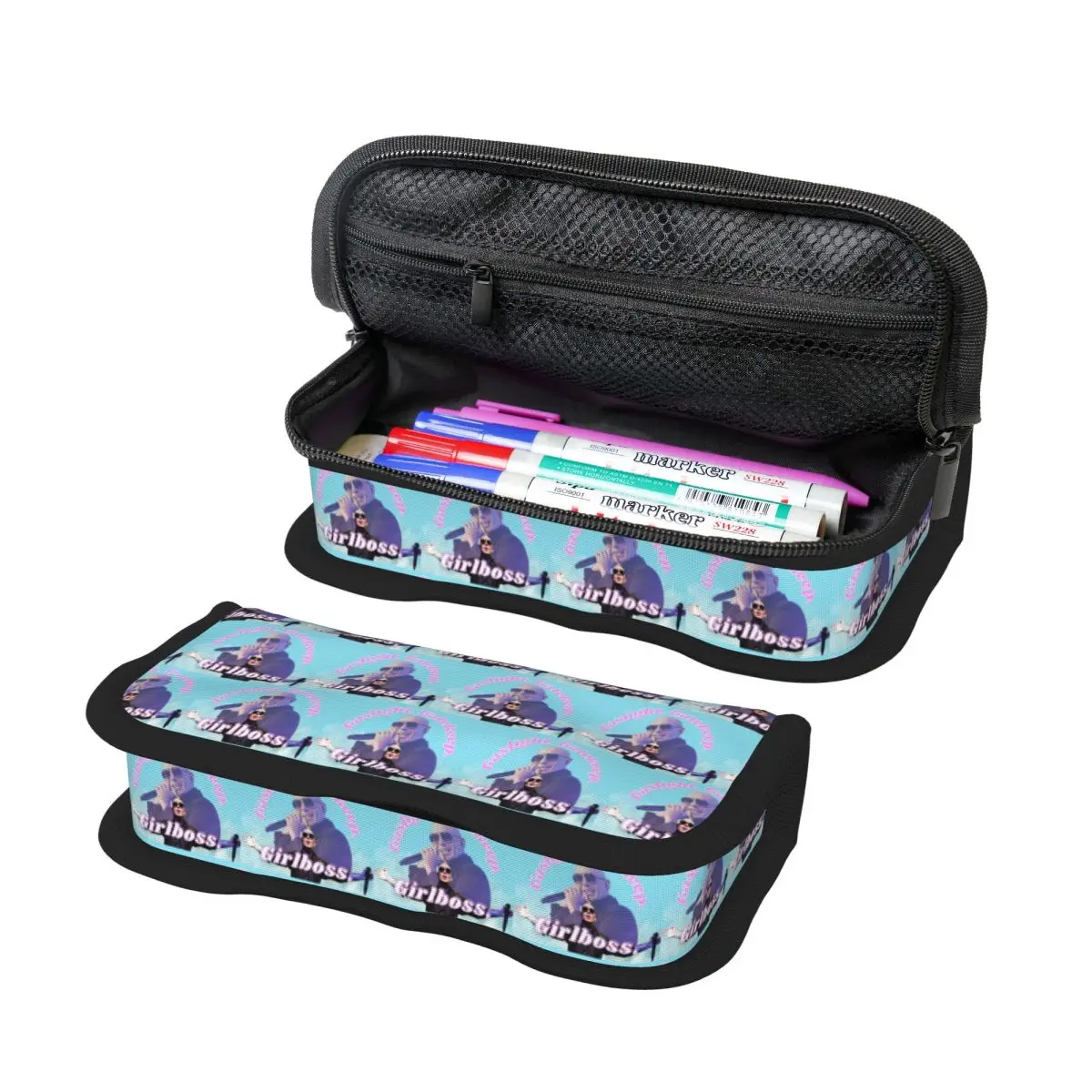Mr. Worldwide Says To Girlboss Federmäppchen für Schüler, Schule, Stiftbox, Bleistiftbeutel, Schreibwaren, Stifthalter, Tasche