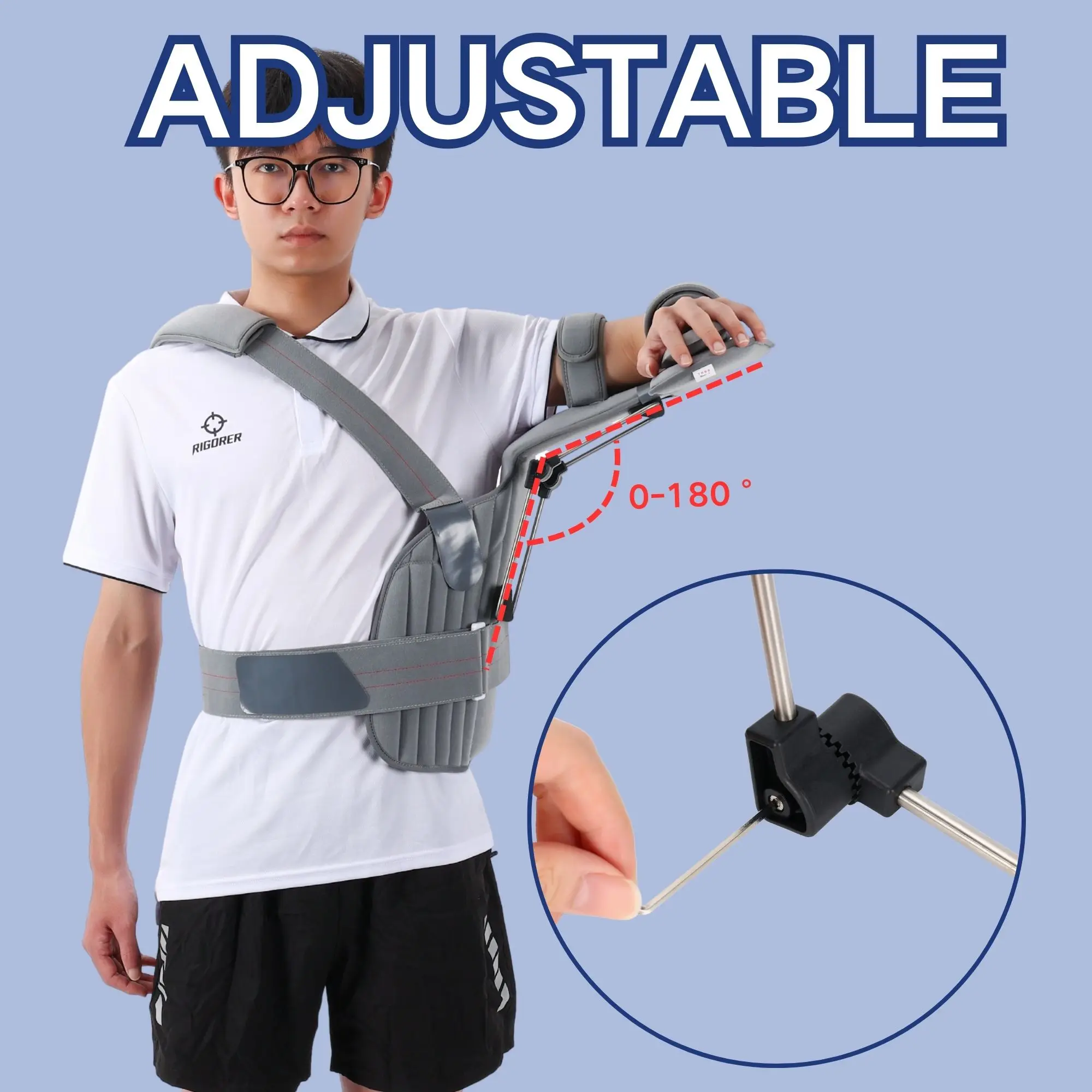 Shoulder Abduction Brace Bracket, Shoulder Fracture Abduction Fixation for Adult for Broken Fractured Arm Shoulder Humeral