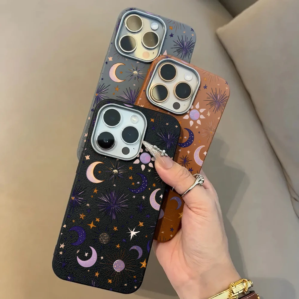 INS Moon Sun Star Luxury Retro Phone Case For Xiaomi Mi Lite 5G Ne Xiaomi For17 Pro Max 13 14 15 12 Pro 12T 13t 14t 15t Fundas view 3