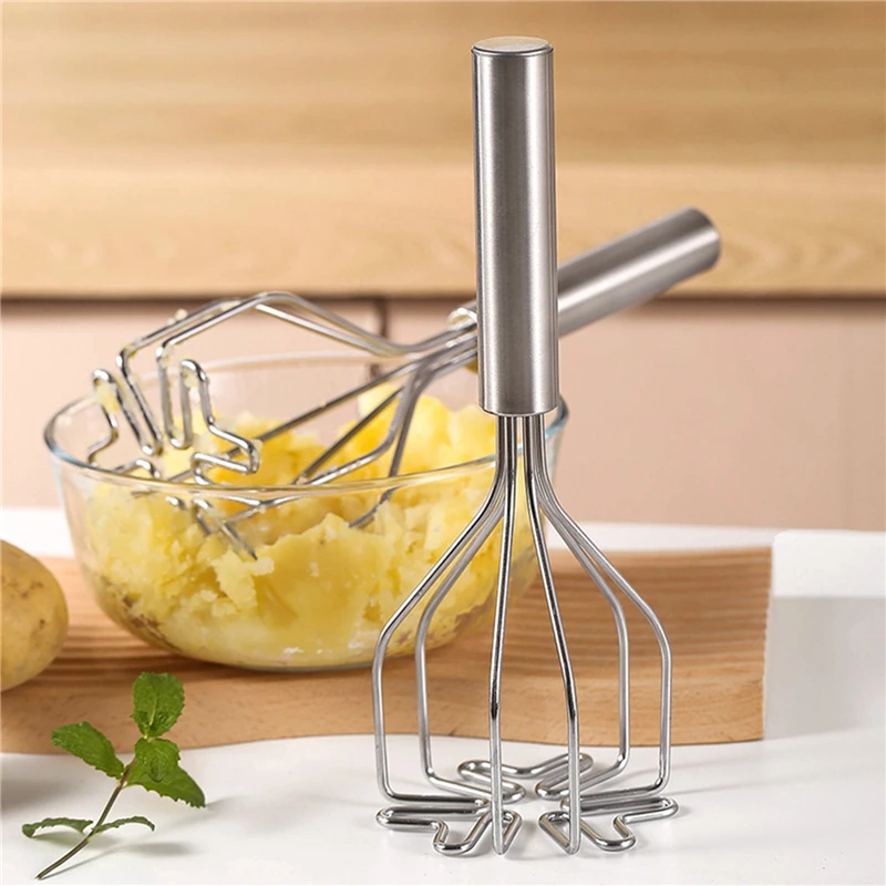 Stainless Steel Pressed Potato Masher Ricer Puree Juice Maker Potato Pusher Smooth Mashed Potatoes Crusher Fruit Tools Kitchen