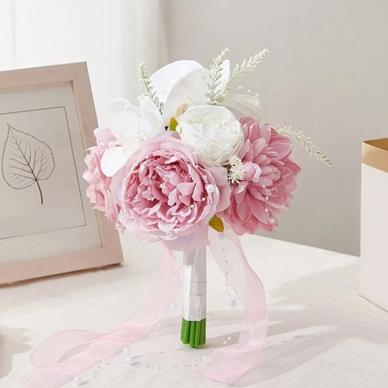 

2 шт. Композиции из искусственных цветов Букеты из искусственных цветов для церемоний, свадебных украшений, центральных стола