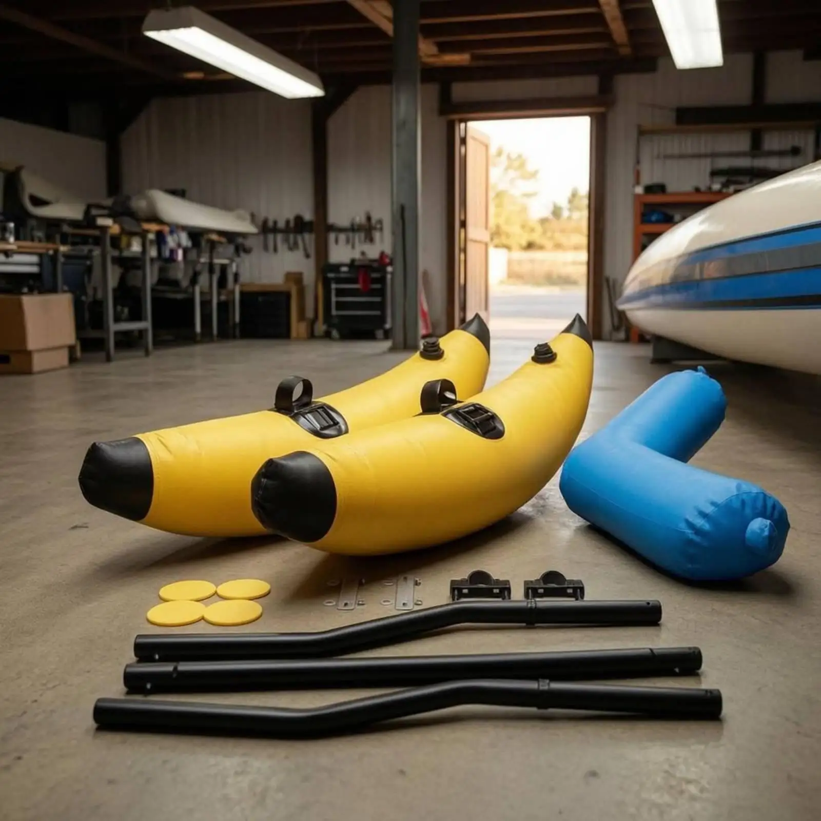 Inflatable Boat Stabilizer Float Kayak Outrigger Kit for Canoe PVC Craft Balance Control