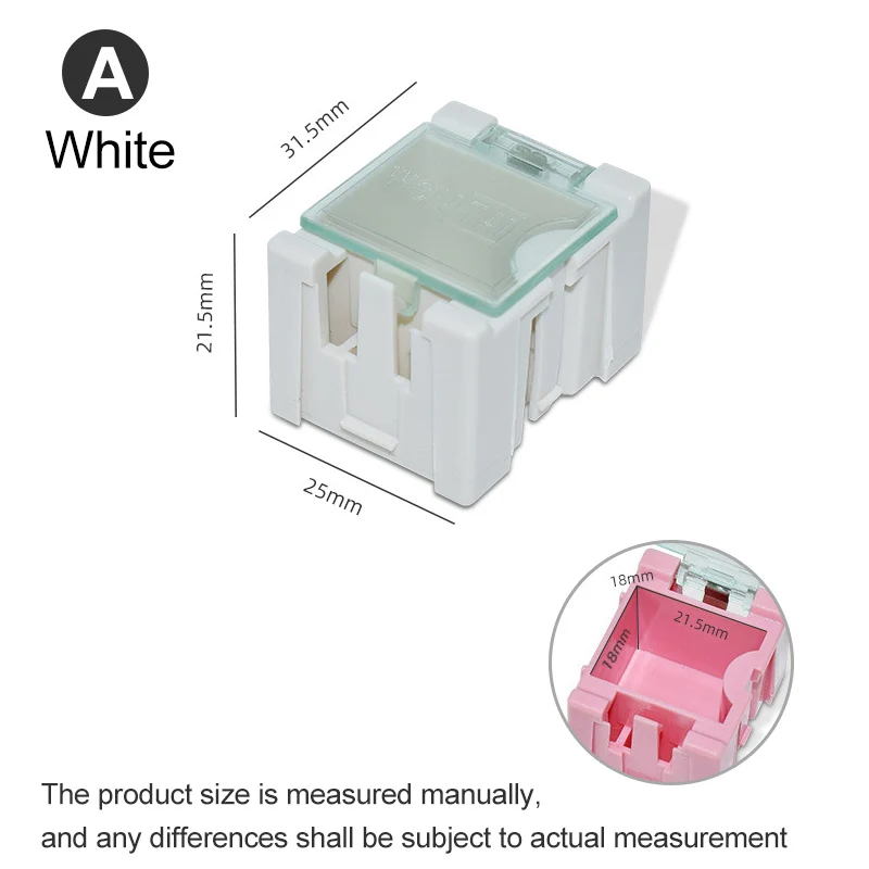 5pcs Resistance Box IC Patch Box Parts Box Screw Storage Box Electronic Component Box Can Be Spliced Mini Component Storage Box