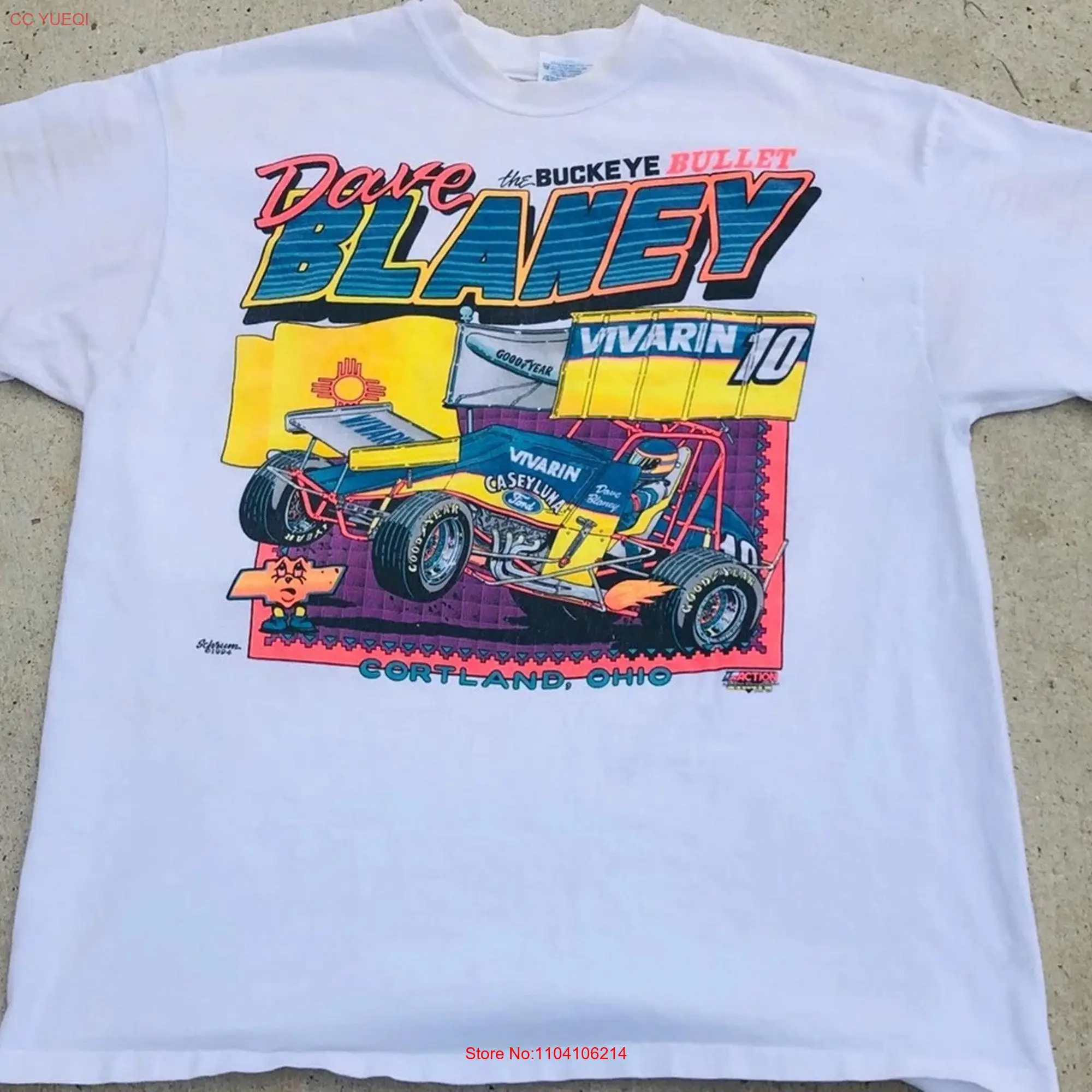 Vintage 1994 Dave die Buckeye Bullet Blaney Welt der Outlaws Sprint Car Tour T-Shirt lange oder kurze Ärmel