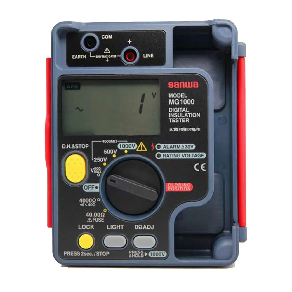 SANWA MG1000 Insulation Testers Digital 3 ranges Automatic determination of the live state of the measurement line