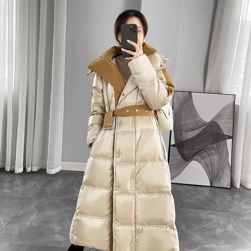 Women's Down Jacket 2024 New Winter Korean White duck down Thicken Coat Female Fashion Temperament Slim Snow Parkas Overcoat