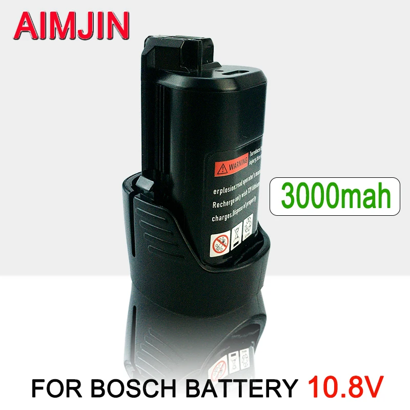 10.8V 3000mAh Li-ion Rechargeable Battery Replace for Bosch Power Tool ,Cordless Electric Drill Screwdriver BAT411 BAT412 BAT414