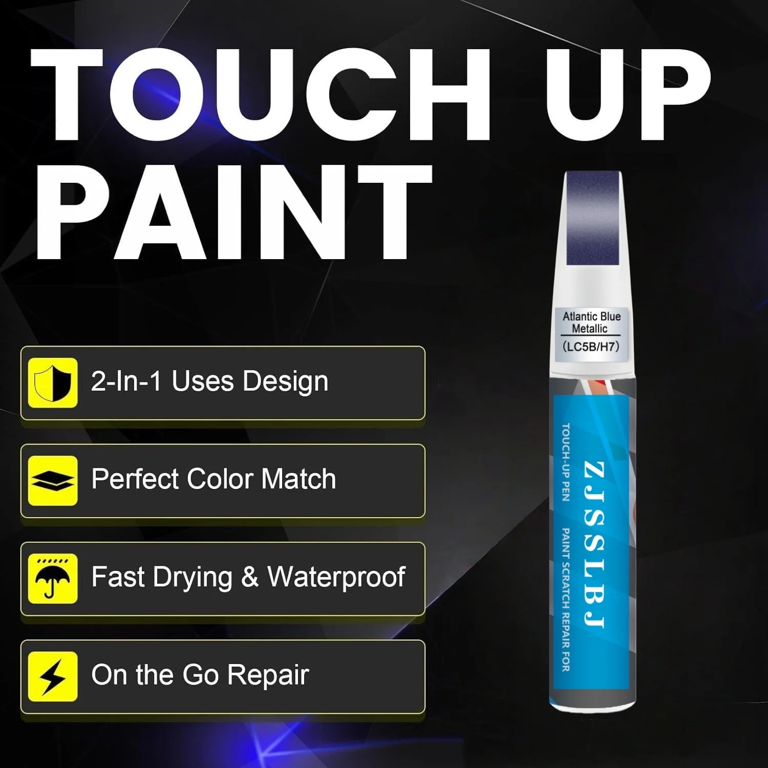 LC5B/H7 Atlantic Blue Metallic Touch Up Paint Compatible with Volkswagen Exact Match 2 in 1 Touch up Paint for Chips and Nicks R