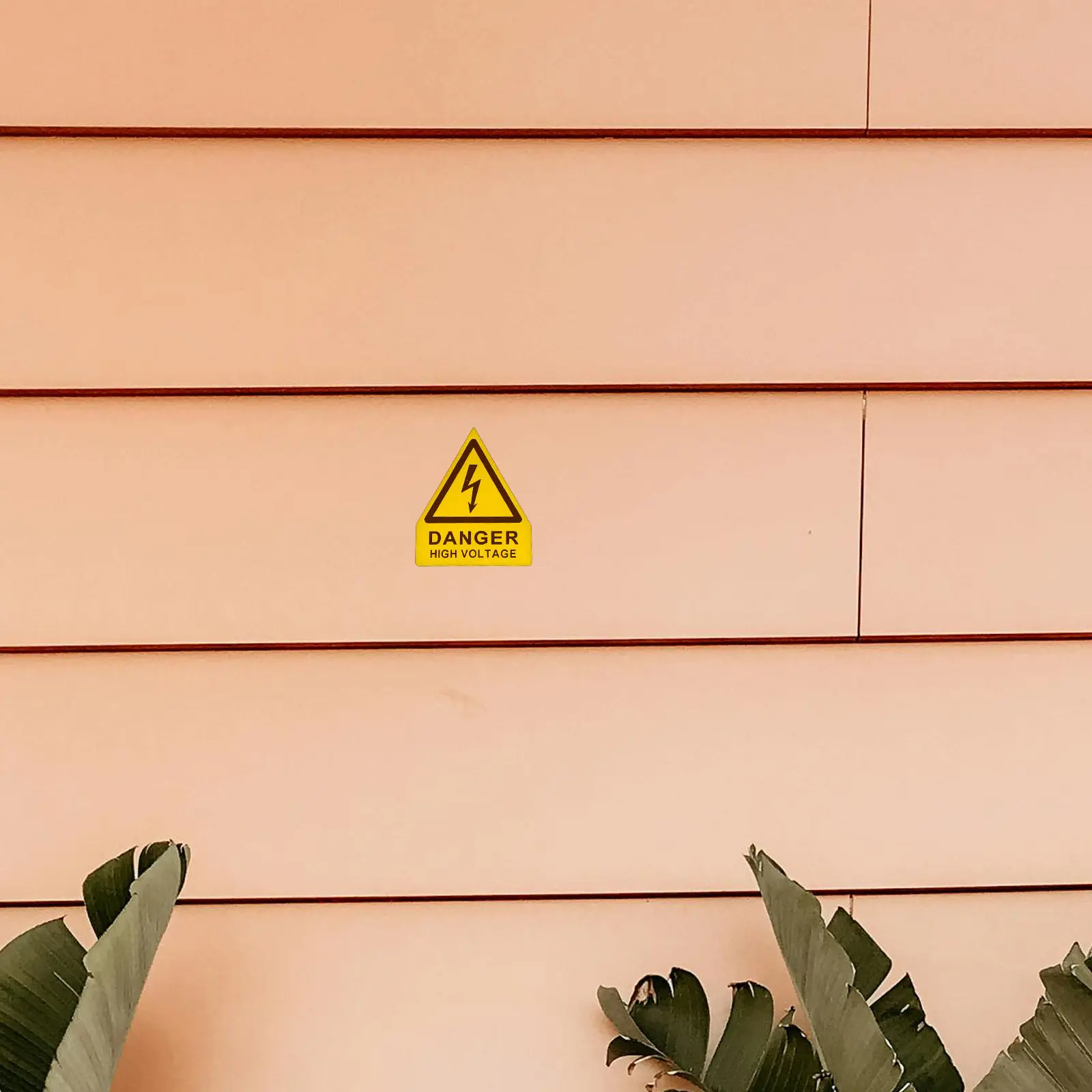 6 pcs Safety Warning Sign Halloween Christmas New Year Electric Hazard Sign Electric Hazard Labels High