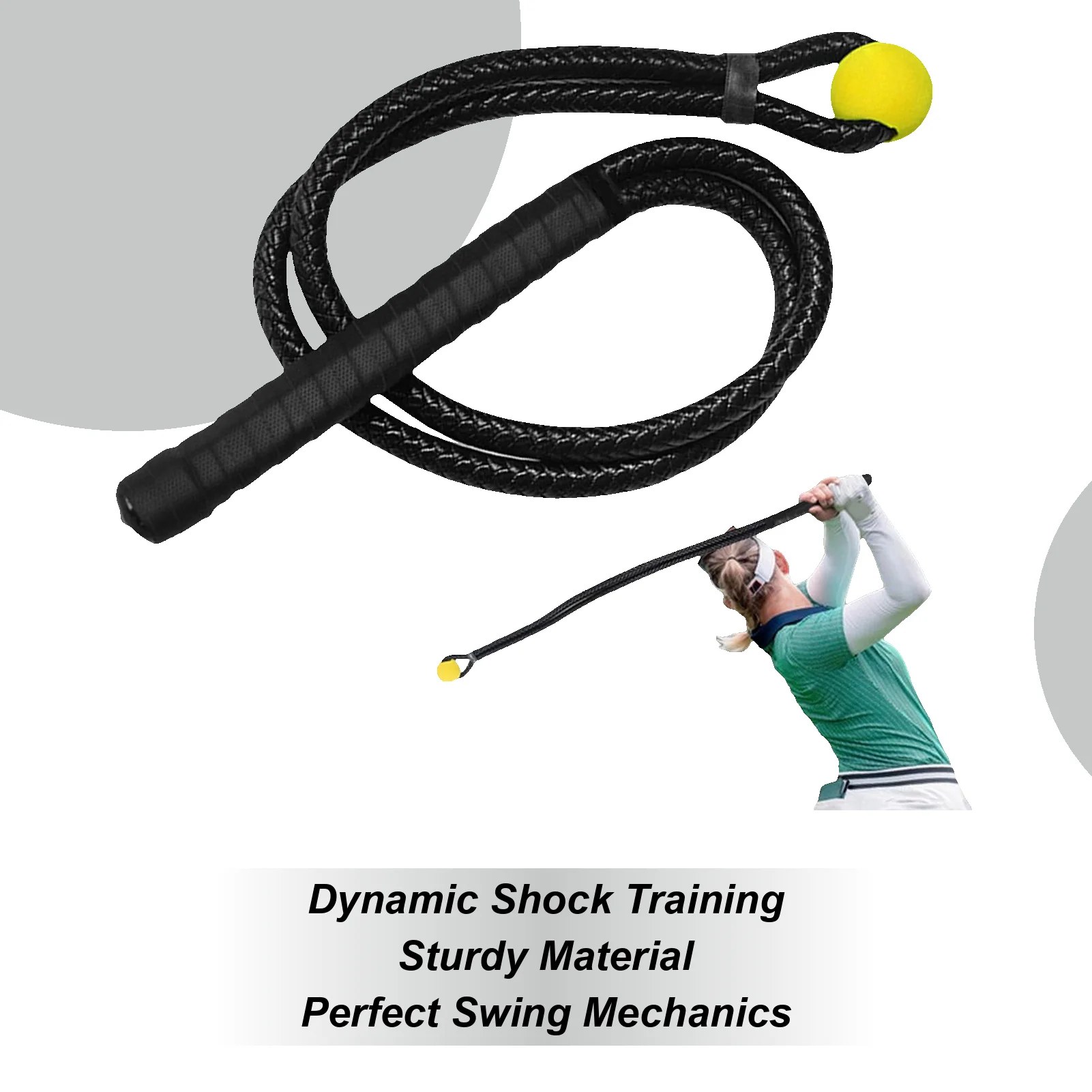 

Мотузка для гольфа, тренировочное пособие, инструмент для ударной скорости, портативный усилитель для качелей для гольфа для мужчин, женщин, юниоров, игроков в гольф