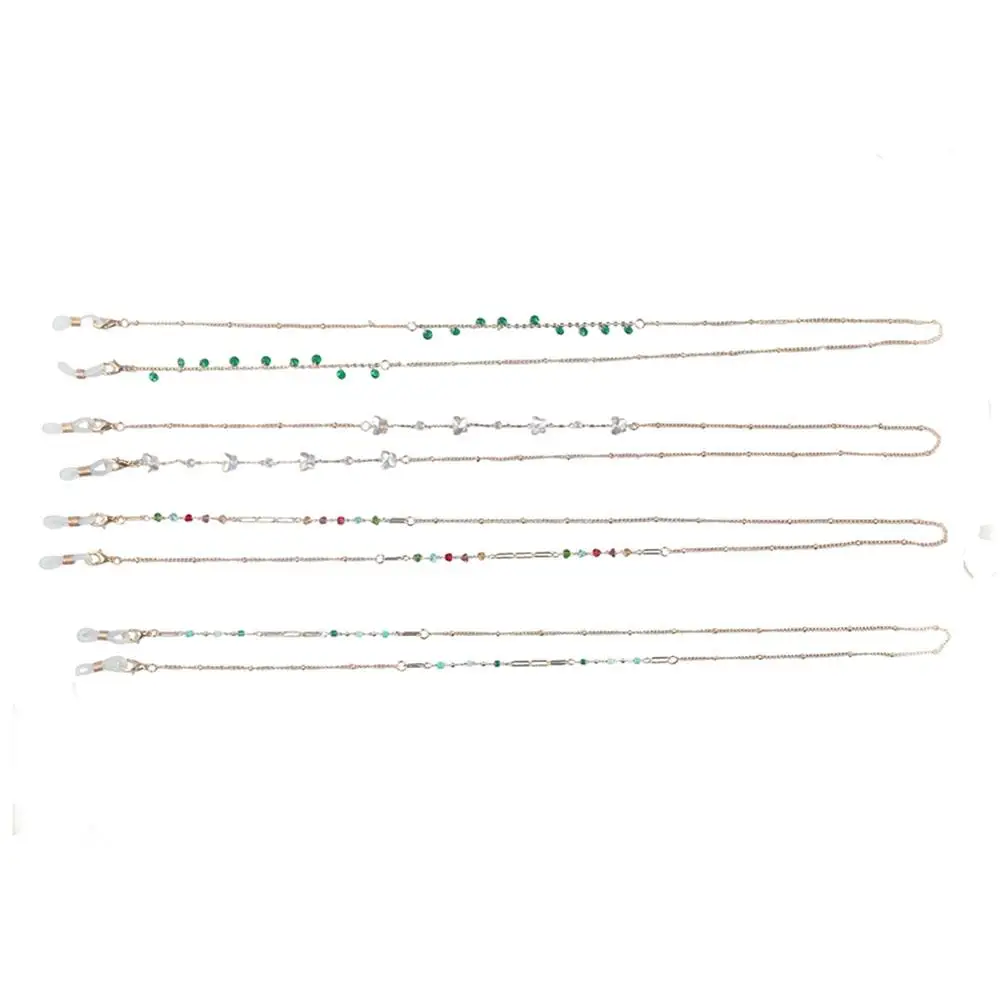 Анти-потерянный шейный ремешок, металлическая цепочка, подвесная шея, цветок, металлическая цепочка для очков, шнур для очков, цепочка для солнцезащитных очков, цепочка для маски