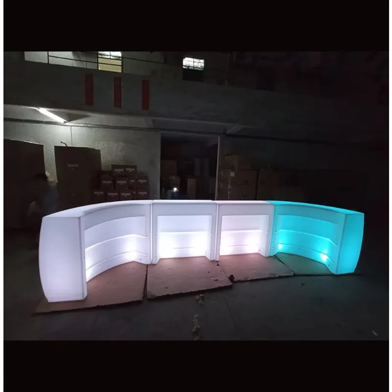 

Illuminated Mobile Bar Counter for Living Room Wine Storage Mini Bar Cabinet