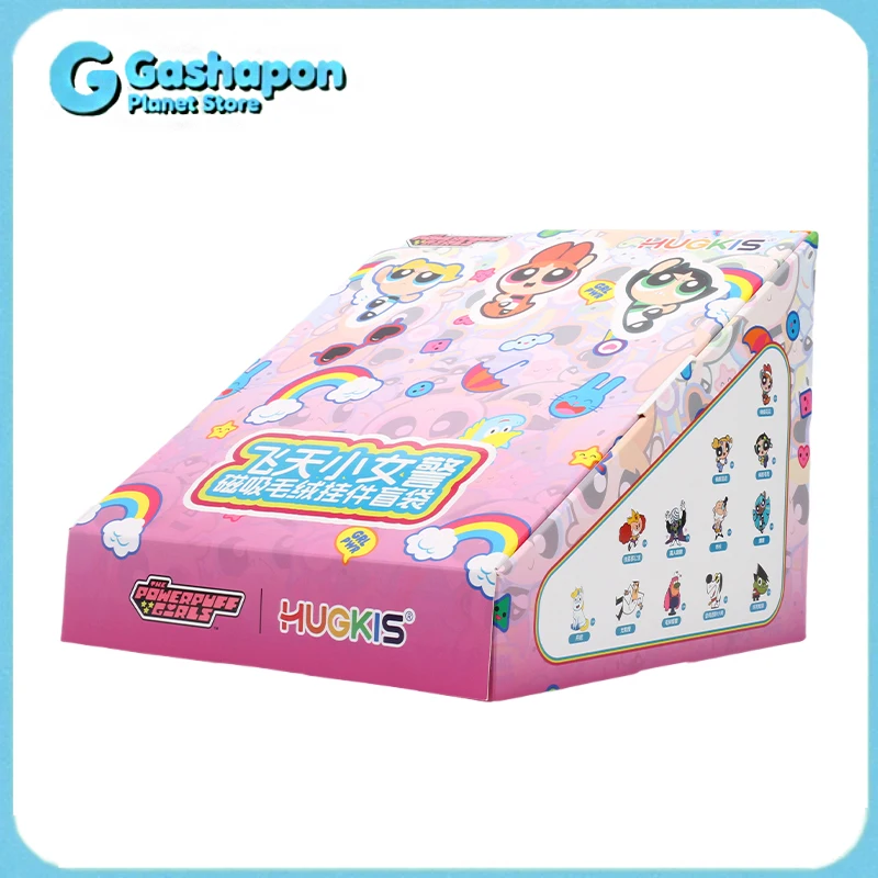 

Hugkis Powerpuff плюшевая загадочная сумка для девочек, магнит на холодильник, подвеска, коллекционная глухая коробка, кавайная кукла, подарок для фанатов