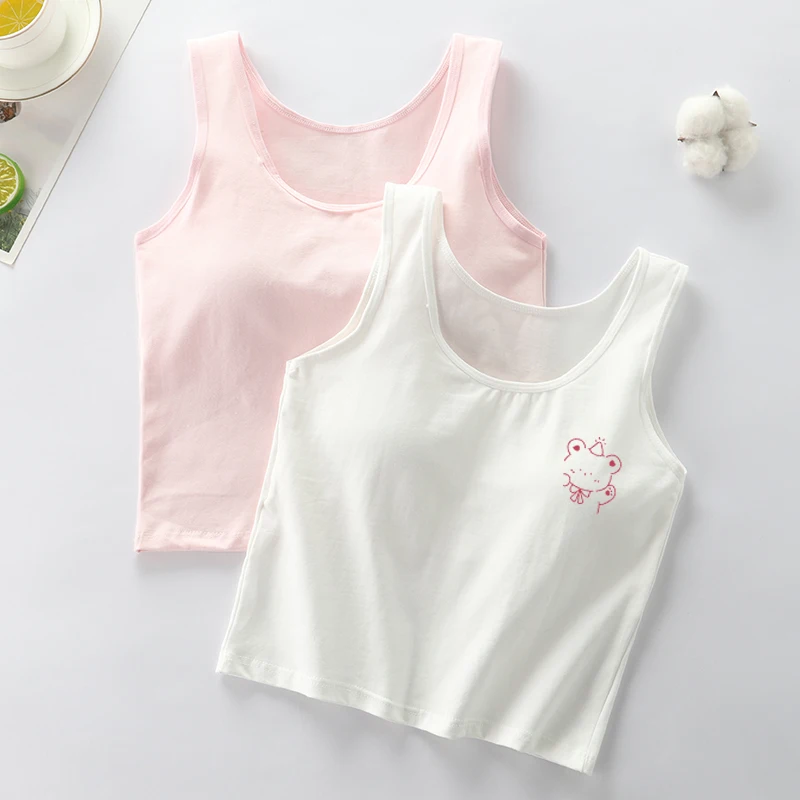 Teenage development vest for girls in spring and autumn, paired with base underwear, anti glare sports, wide shoulders, medium l
