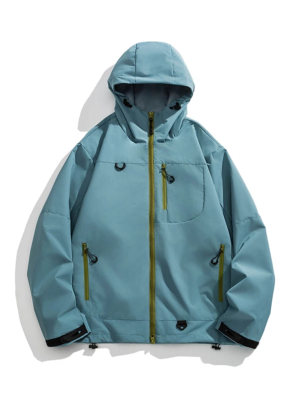 

Мужская повседневная куртка с капюшоном, осень 2025, новая, свободного кроя, для активного отдыха, ветрозащитная, из полиэстера, нейлона и углеродного волокна, на молнии