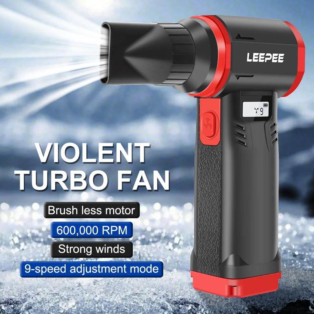 

Турбовентилятор 2025 Новый автомобильный промышленный турбинный струйный вентилятор Портативный чистящий вентилятор Инструменты Type-C Зарядка для выдувания снега Электрическая воздушная тряпка