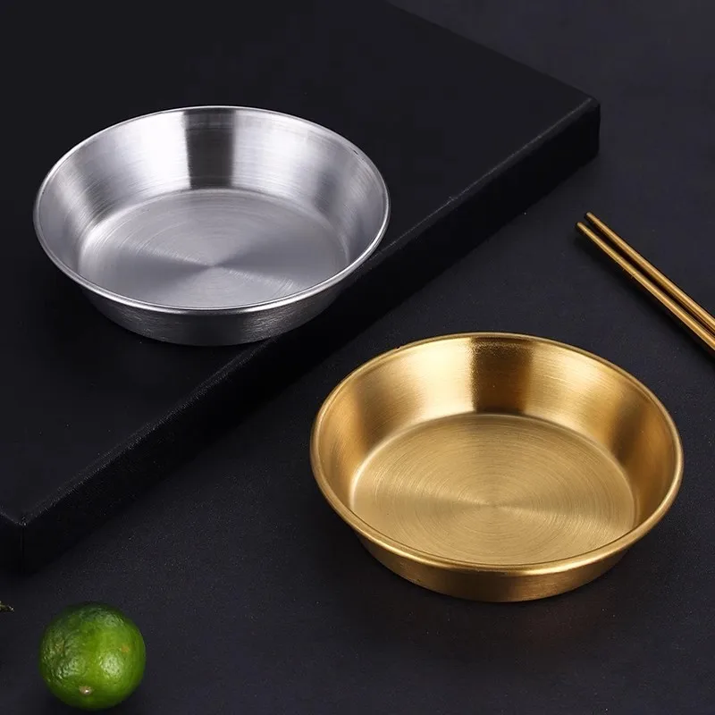 304 Stainless Steel Condiment Saucer Barbecue Restaurant Western Restaurant Salad Small Bowl Sauce Cup Fries Ketchup Saucer