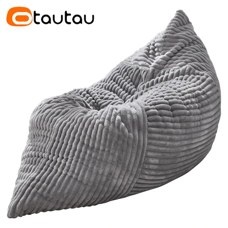 OTAUTAU 140x180cm Thick Soft Faux Fur Bean Bag Cover Pillowsac DD190【No Filler Inside! You Need To Buy Filler By Yourself !】