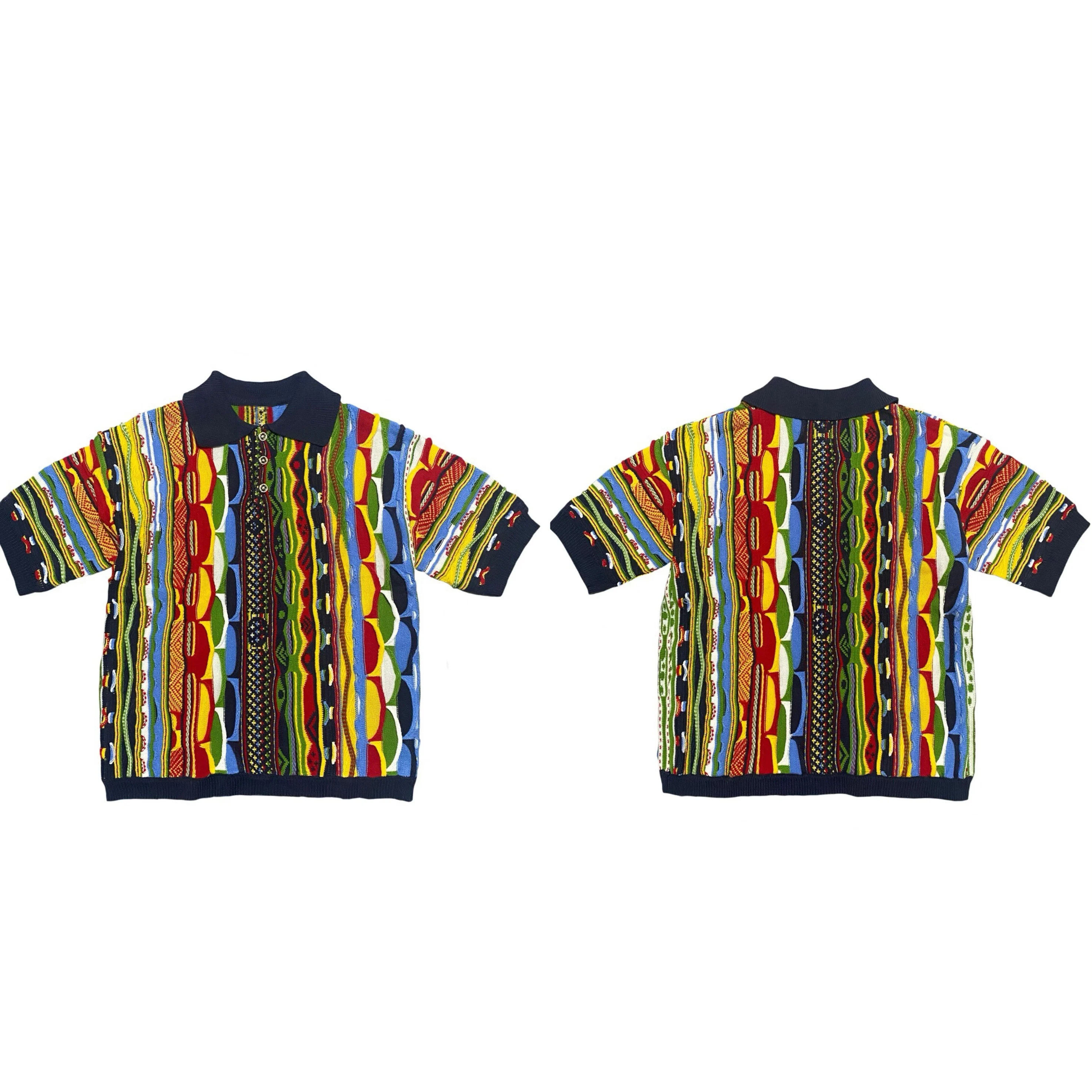 

Kapital Vintage Sle Men's And Women's ort Sve Knitted Sweater Retro irt Cotton Polyester Blend Summer T-irt