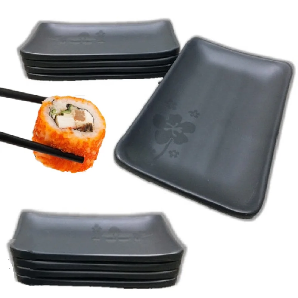 12 Kanpai Travessa in Black Melamine For Japanese Restaurant