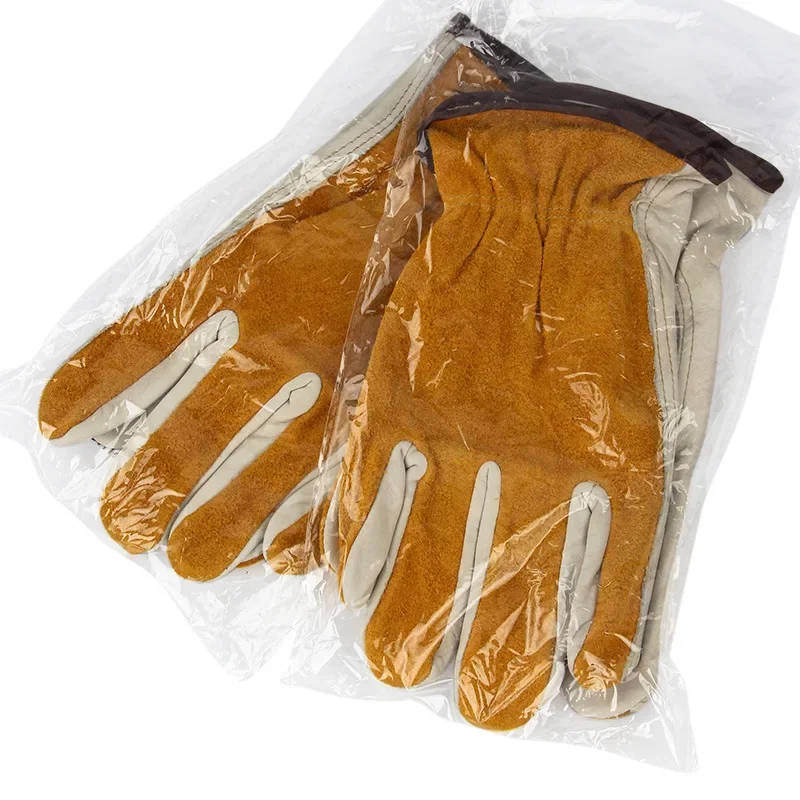 Unlined Cowhide Genuine Leather Driver Gloves Work Gardening Heavy Duty Warehouse Farm Truck Argon Arc Welding Protective