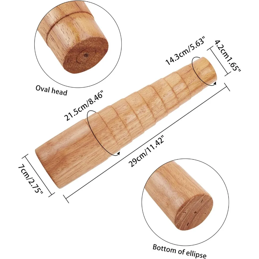 Jewelry Tool sets with Wooden Bracelet Sizing Bangle Mandrel and Steel Handle Installable Two Way Rubber Hammers