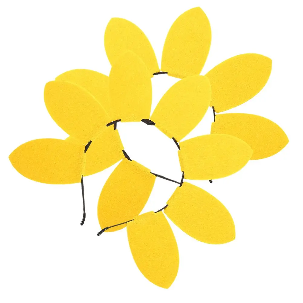 

2 Pcs Headband Petal Headbands Headpiece Sunflower Seeds Festival Hair Hoop Birthday Makeup Costume Props