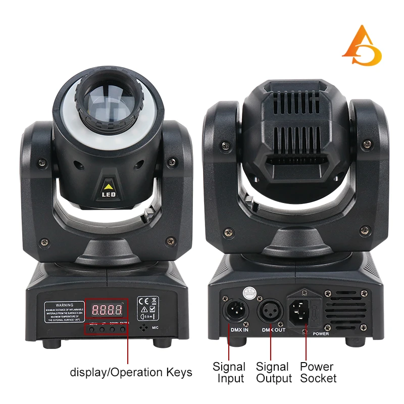 DMX512 30W LED Moving Head With Strip Light&Gobo Plate&Color Plate High Bright 30W Mini Led Moving Head Light