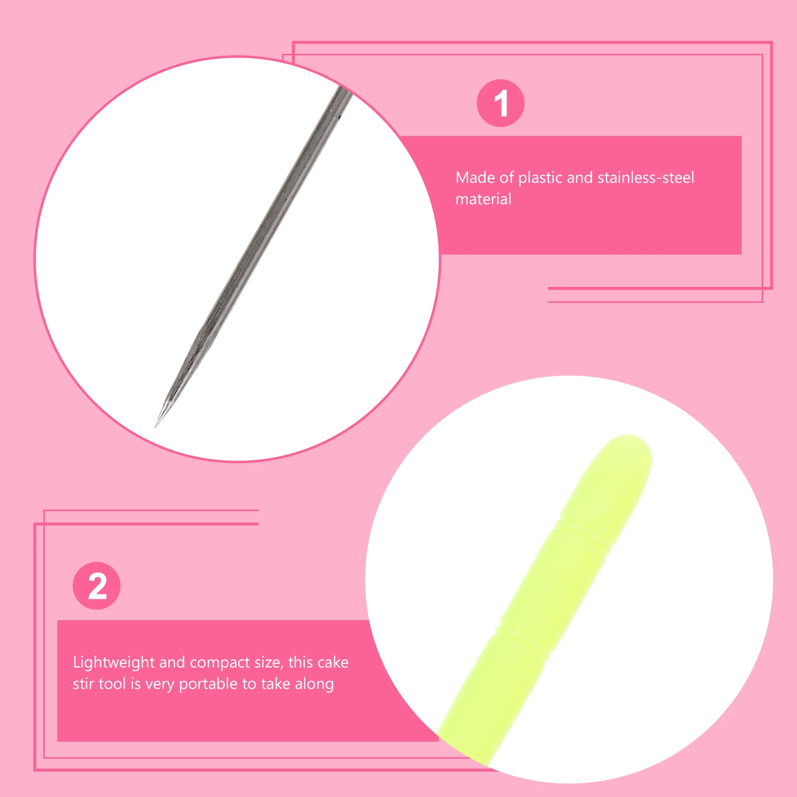 

12pcs Baking Decorating Needle Stainless Steel Cake Scribe Tool For Sugar Stirring Cookie Diy Fine Detailing Portable Bakery