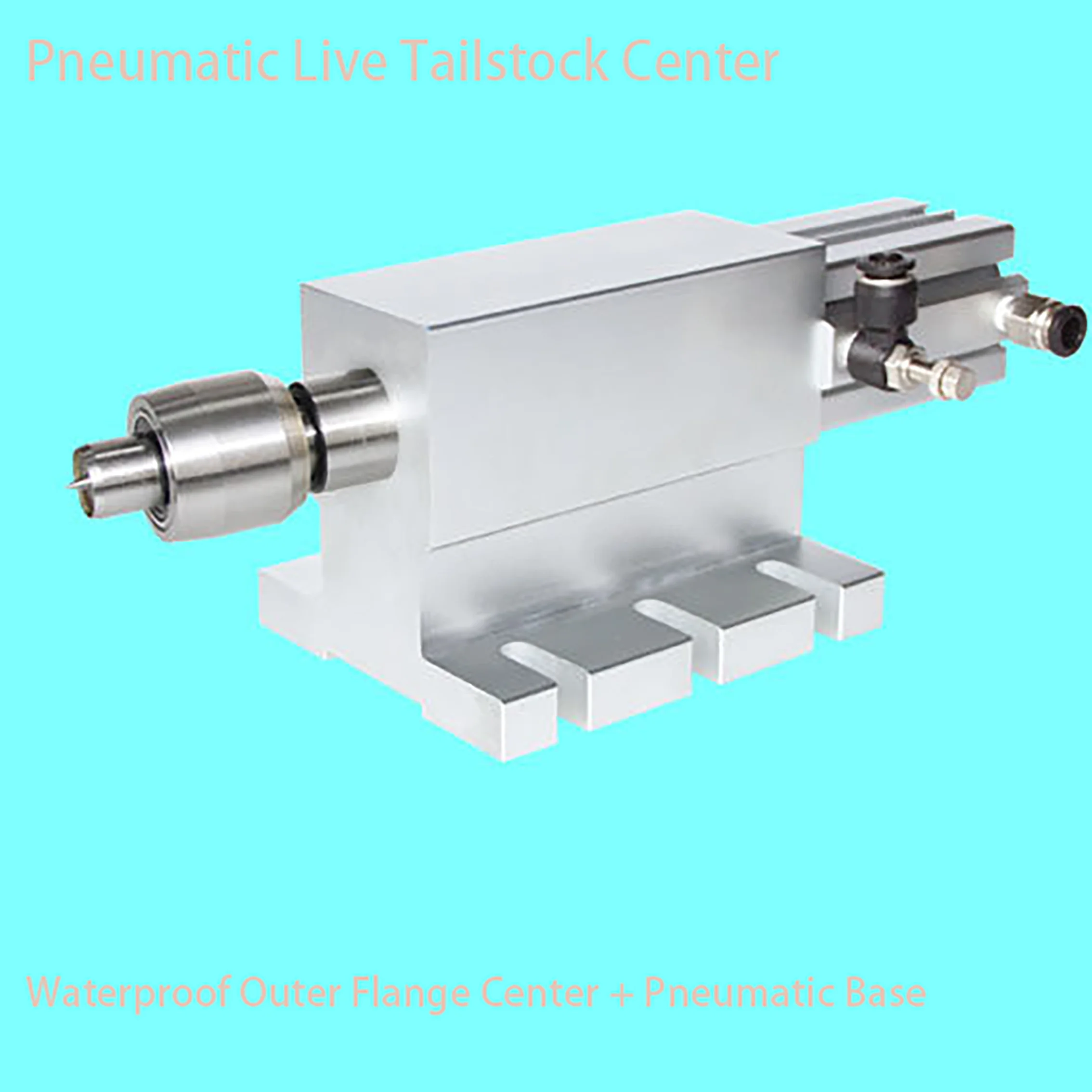 Pneumatic Tailstock MT2 Morse Taper 2 Center Height 65mm Live Center for CNC Router Engraving Machine 4th Axis Lathe Tool