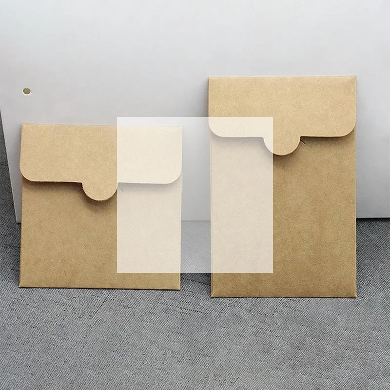 

10 PCS Thickened Square Kraft Paper Bags Card Packaging Bags Eco-Friendly Kraft Paper Envelopes
