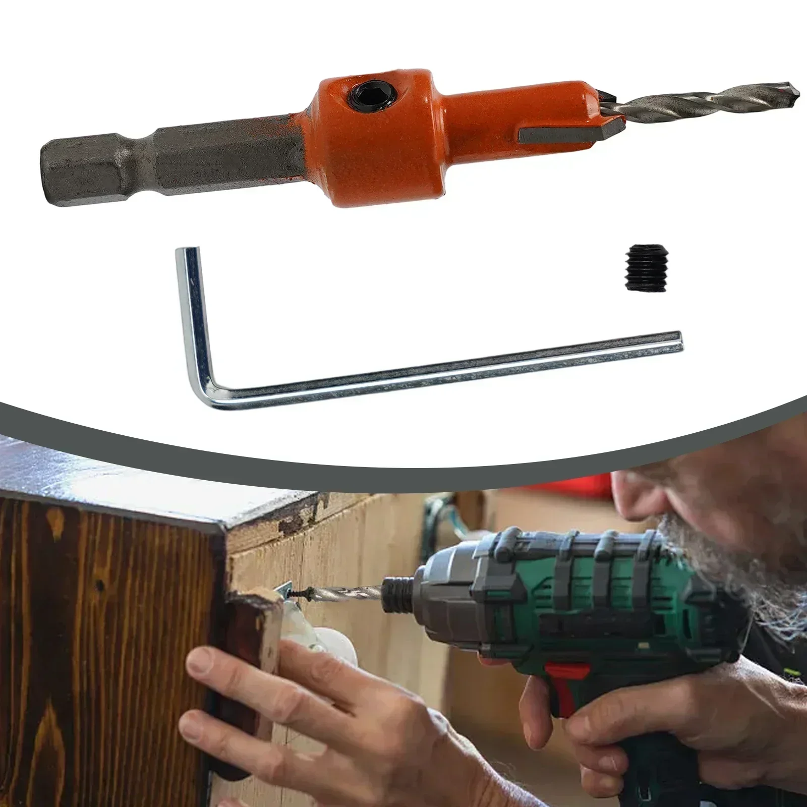 

1 шт. деревообрабатывающие сверла с шестигранным хвостовиком для зенковки, зеркальные сверла для салата, столярные инструменты, инструменты для столярных работ, аксессуары