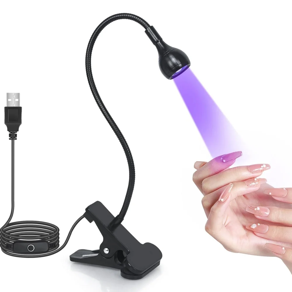 395nm LED Flash Curing UV Lamp Usb Ultra Lamp Gel Nails Dryer Black Lamp UV LED Nail Lamp Nail Manicure Dryer Curing Flashlight