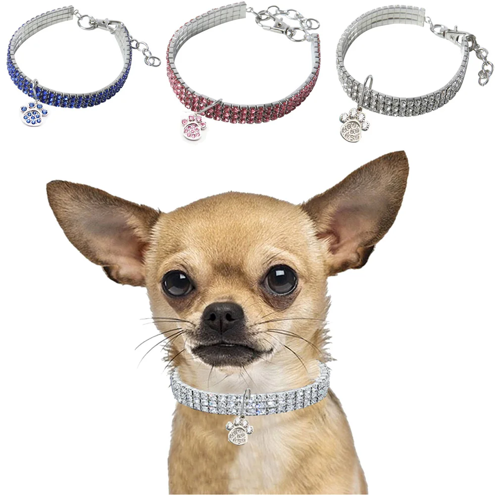 Cat Collar for Small Dogs Pet Glitter Adjustable Necklace Luxury Crystal Rhinestone Puppy Kitten Dog Collar Pet Accessories