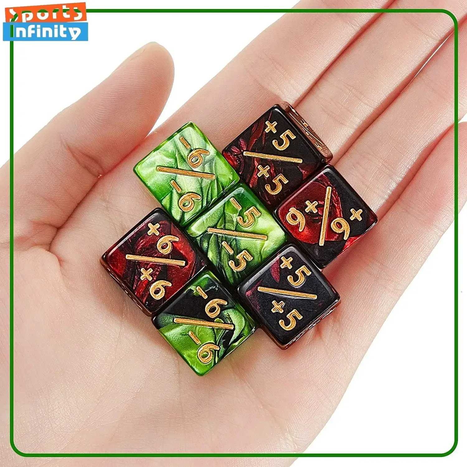 5 قطعة/المجموعة عدادات النرد 5 إيجابية + 1/ + 1 و 5 سلبي -1/-1 للسحر التجمع رقم 1-6 الرياضيات مرحلة ما قبل المدرسة التعليم مجموعة نرد