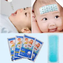5bags Plaster Lower Temperature Hydrogel Cooling Patches Baby Heat Cooling Sheets Fever Down Headache Pad