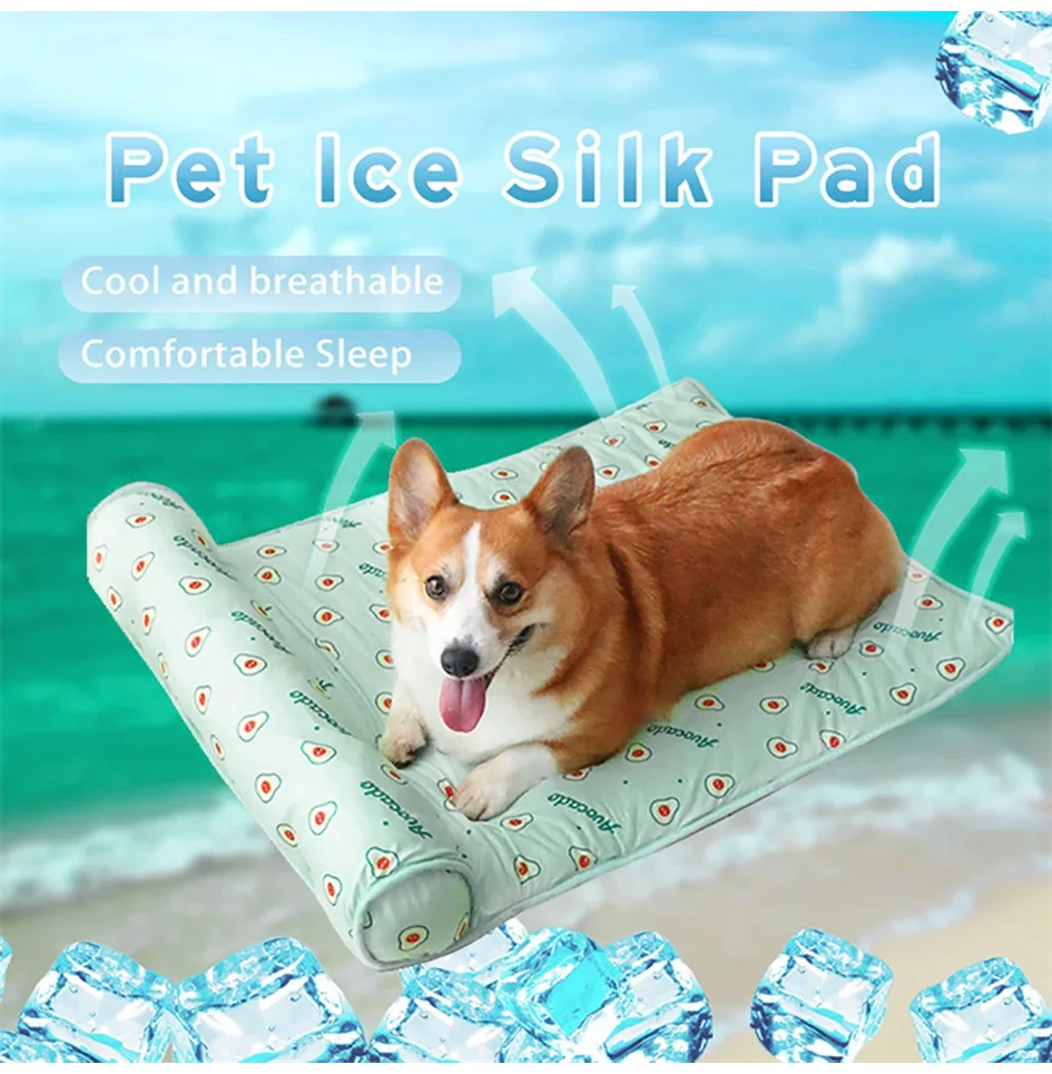 

Summer Dog Cooling Mat Pet Ice Pads Cat Breathable Blanket Cat Washable Sofa Breathable Pet Dog Bed Small Animal Cold Bed