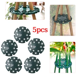 5Pcs Garden Plant Support Protection Trays Bamboo Cane Holder Balcony Plants Support Rack Connectors Garden Stake For Climbing