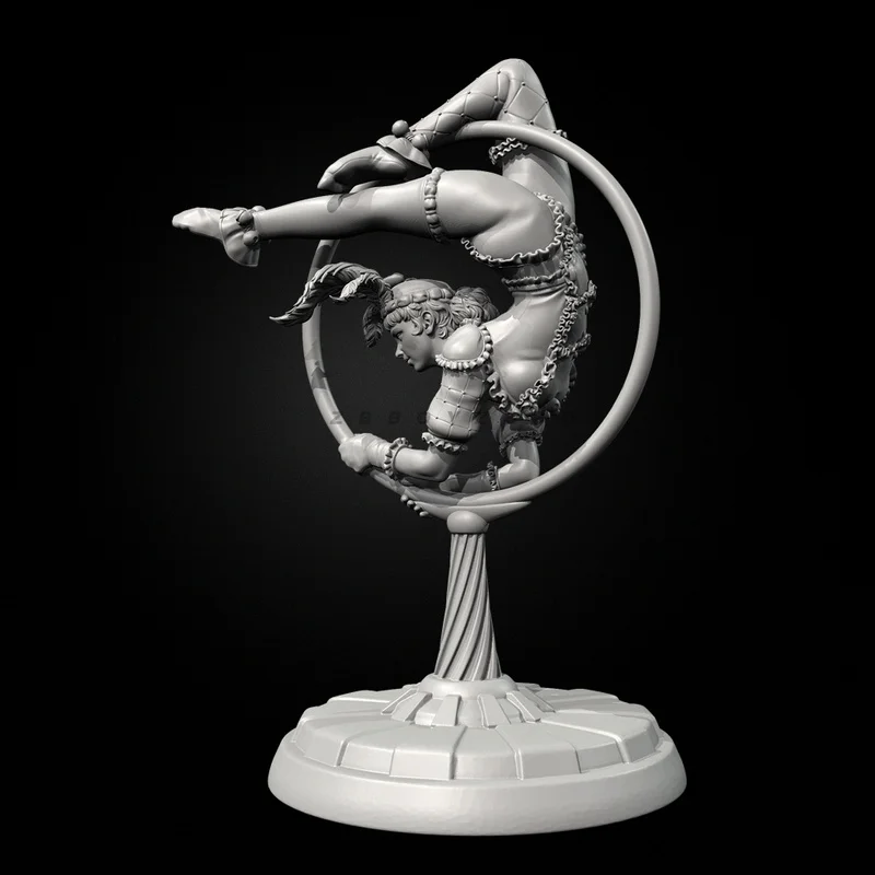 

38mm 50mm 75mm Resin Model Figure Circus Performance Gk Micro Miniature 3d Printed White Model Toy Unassembled And Unpainted Kit