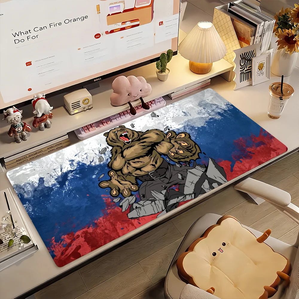 Russian Bear Mouse Pad Computer Laptop Rubber Non-slip Mouse Mat Mousepad Gamers Decoracion Desk Mat
