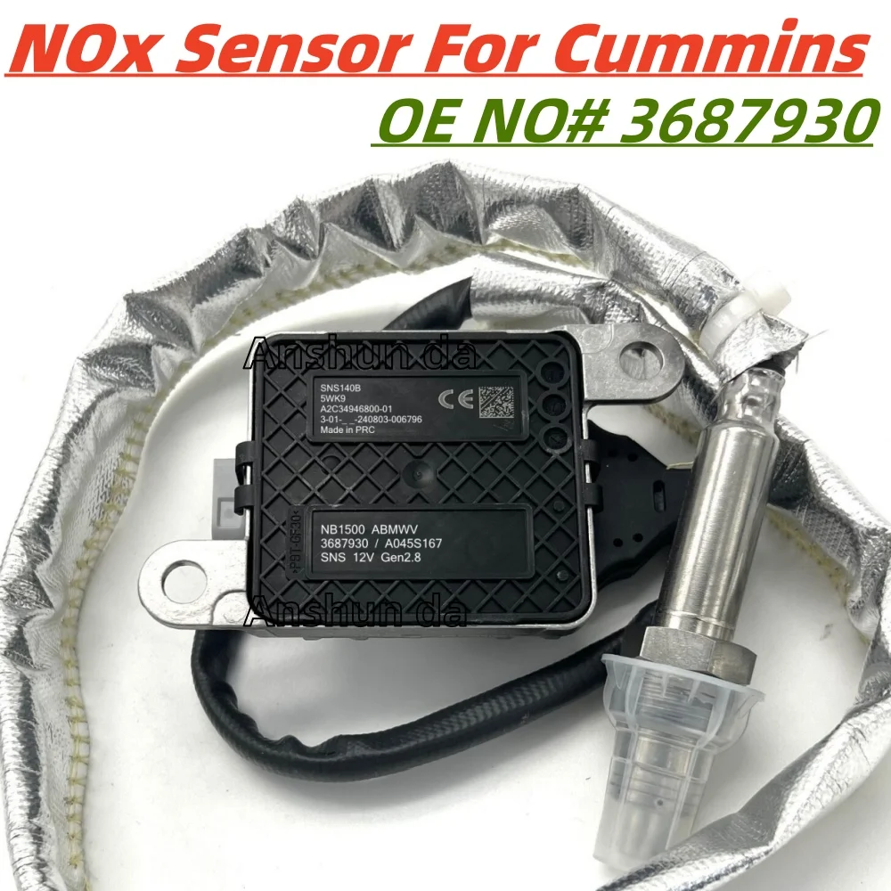 4326870 3687930 5WK96740B Nitrogen Oxide NOx Sensor fit for Cummins 2013-18 11.9L 15L ISX15 Freightliner Kenworth