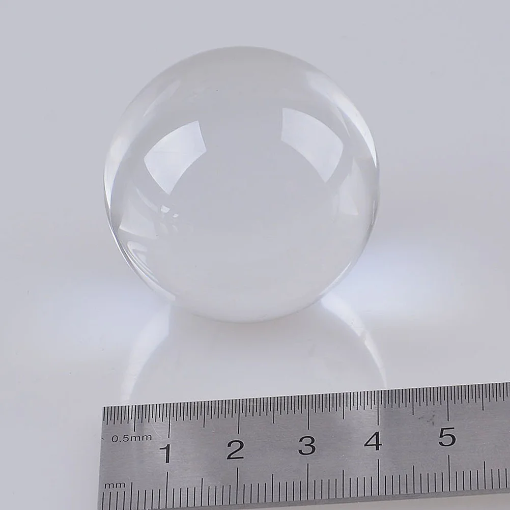 4cm Crystal Ball Photography Prop Meditation Ball Juggling Glass Sphere Display (Transparent white) Crystal Ball Sphere