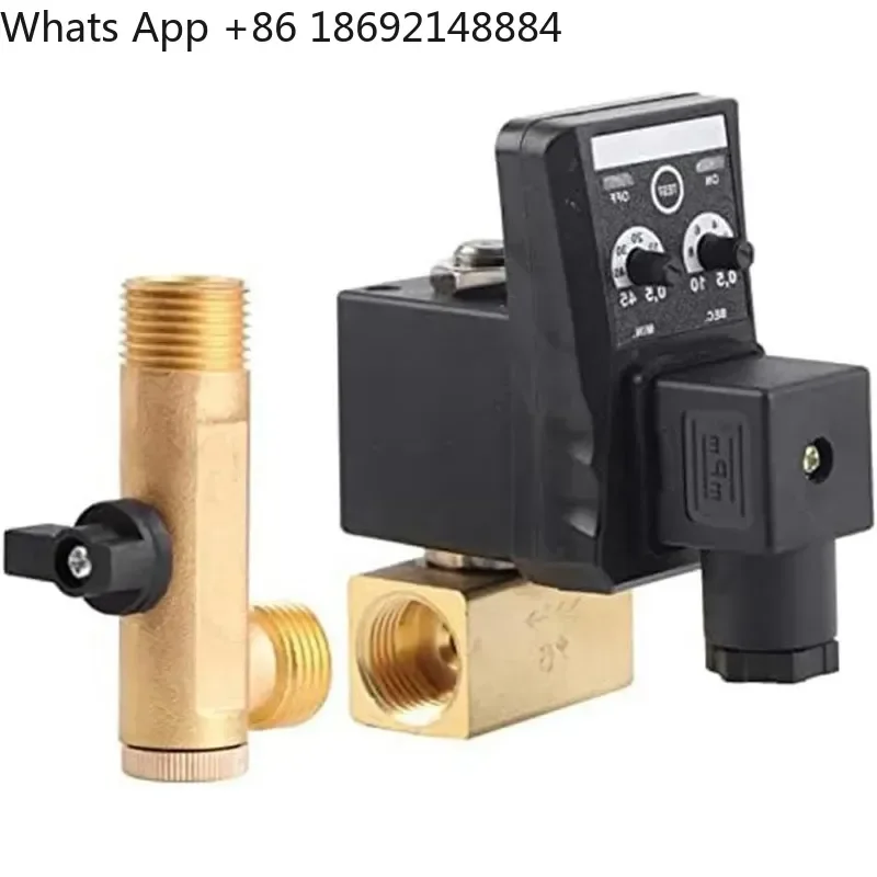 Electronic Drain Valve Timer for Dryer Automatic Drain Solenoid Valve Switch with Timing Function