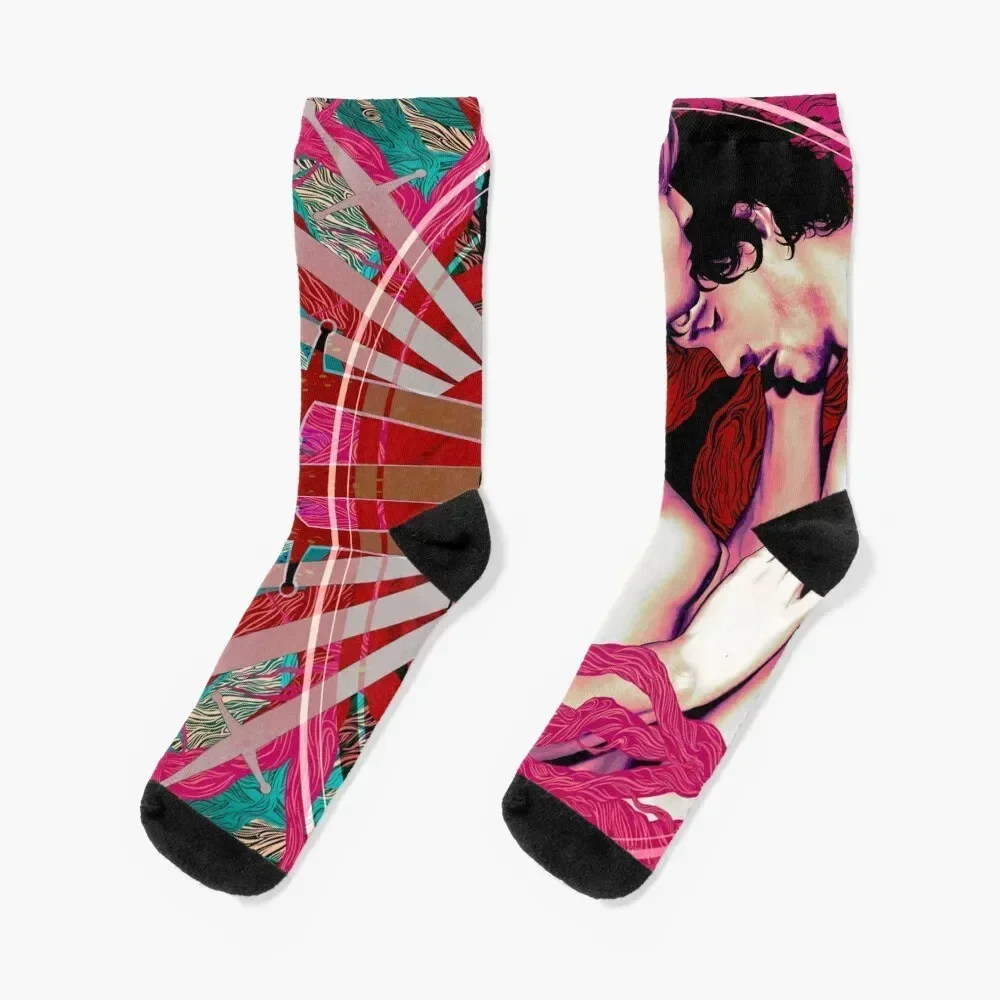 

HANNIBAL: Under the Fragmented Sky Socks golf colored floral kawaii Socks For Girls Men's